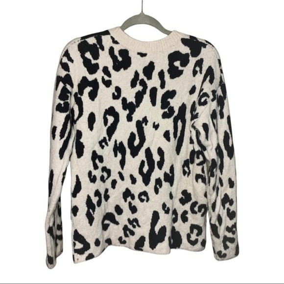 Something Navy Leopard Knitted Sweater Size Small - Picture 5 of 6